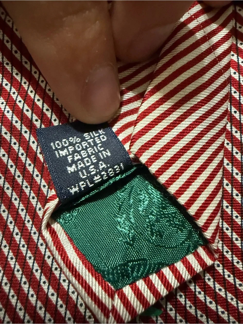 Tommy Hilfiger Red Striped & Light Gray Dot Tie Duo
